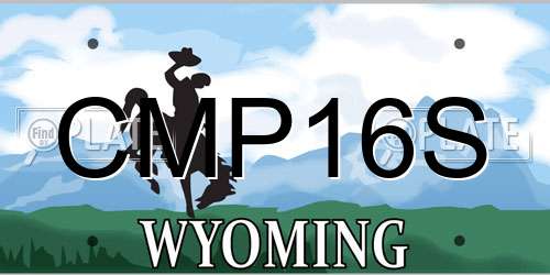 CMP16S Wyoming License Plate