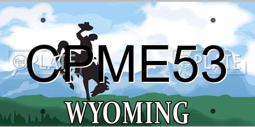 CPME53 Wyoming License Plate