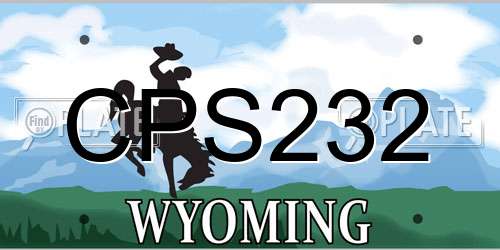CPS232 Wyoming License Plate