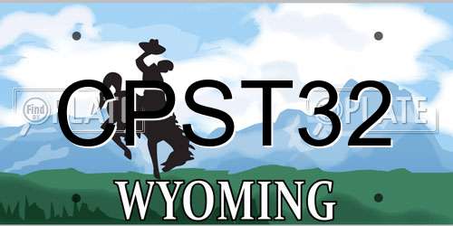 CPST32 Wyoming License Plate