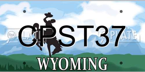 CPST37 Wyoming License Plate