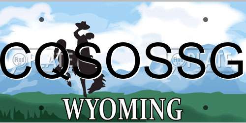 CQSOSSG Wyoming License Plate