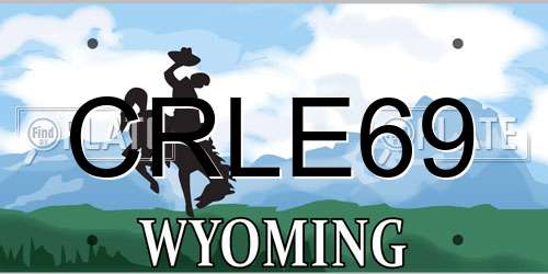 CRLE69 Wyoming License Plate
