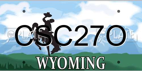 CSC27O Wyoming License Plate