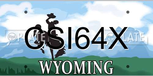 CSI64X Wyoming License Plate