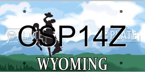 CSP14Z Wyoming License Plate
