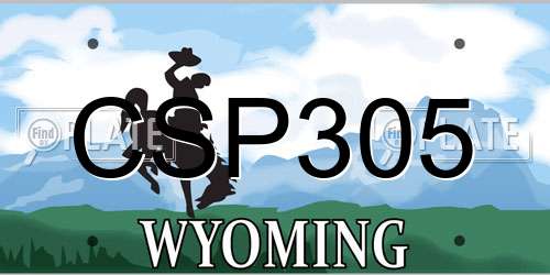CSP305 Wyoming License Plate