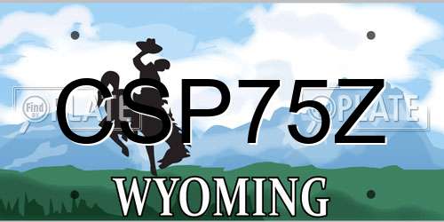 CSP75Z Wyoming License Plate
