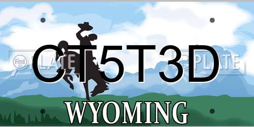 CT5T3D Wyoming License Plate