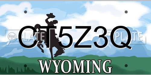 CT5Z3Q Wyoming License Plate