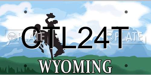 CTL24T Wyoming License Plate