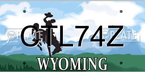CTL74Z Wyoming License Plate