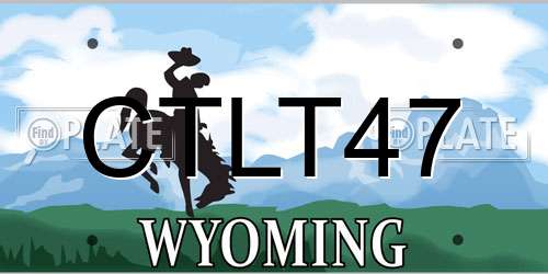 CTLT47 Wyoming License Plate