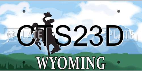CTS23D Wyoming License Plate