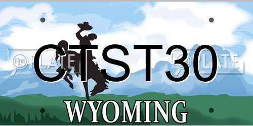 CTST30 Wyoming License Plate
