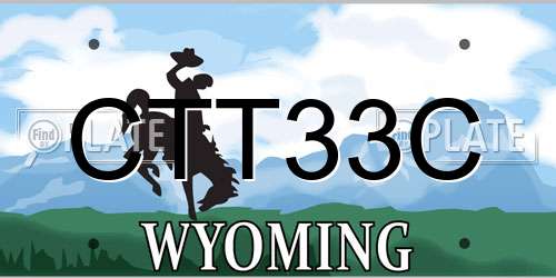 CTT33C Wyoming License Plate