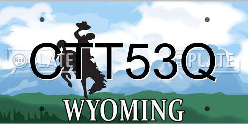 CTT53Q Wyoming License Plate