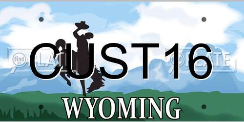 CUST16 Wyoming License Plate