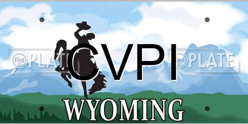 CVPI Wyoming License Plate