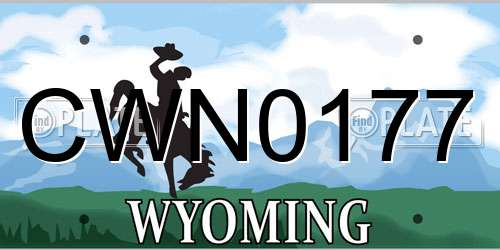 CWN0177 Wyoming License Plate
