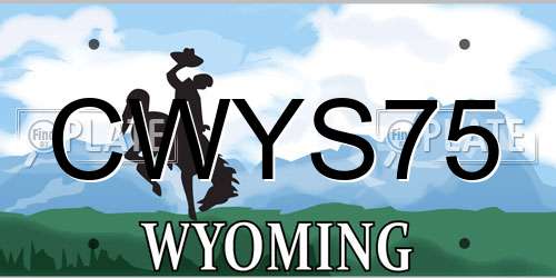 CWYS75 Wyoming License Plate