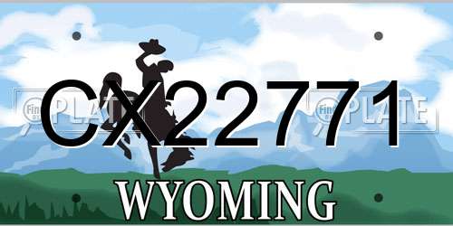 CX22771 Wyoming License Plate