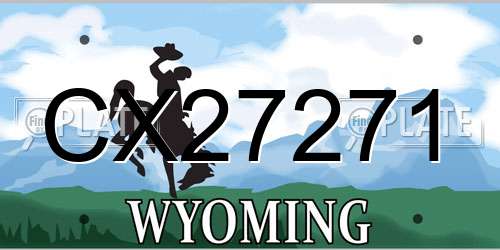 CX27271 Wyoming License Plate