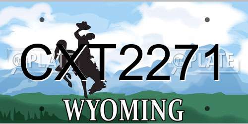 CXT2271 Wyoming License Plate