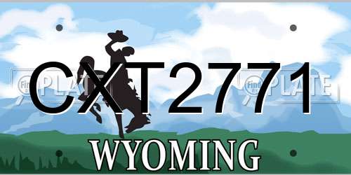 CXT2771 Wyoming License Plate