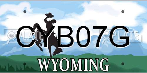 CYB07G Wyoming License Plate