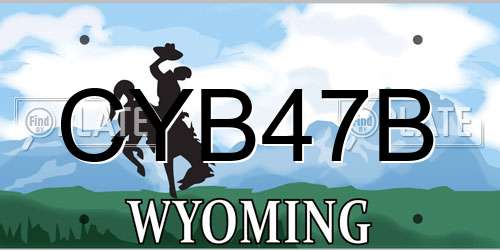 CYB47B Wyoming License Plate