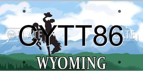 CYTT86 Wyoming License Plate