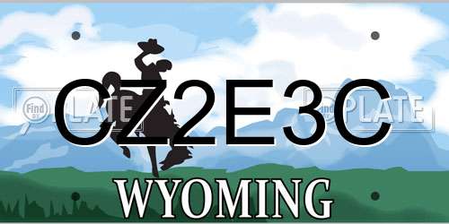 CZ2E3C Wyoming License Plate