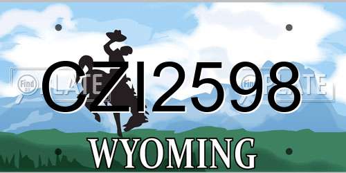 CZI2598 Wyoming License Plate