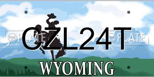 CZL24T Wyoming License Plate