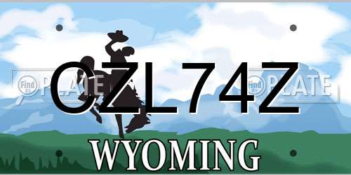 CZL74Z Wyoming License Plate