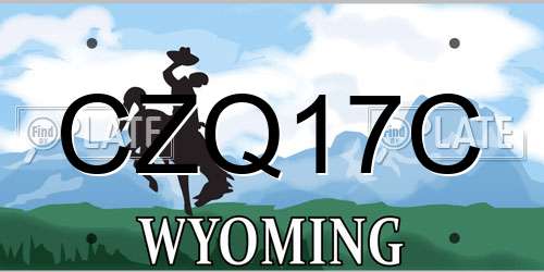 CZQ17C Wyoming License Plate