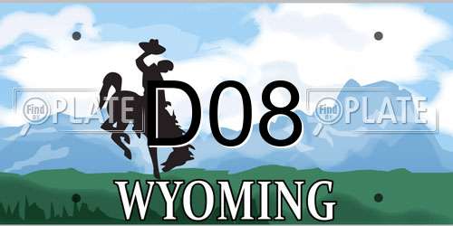 D08 Wyoming License Plate