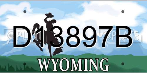 D13897B Wyoming License Plate
