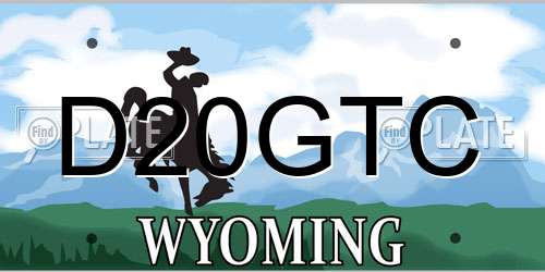 D20GTC Wyoming License Plate