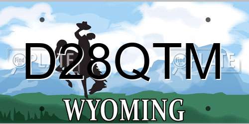 D28QTM Wyoming License Plate
