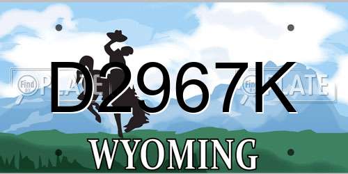 D2967K Wyoming License Plate