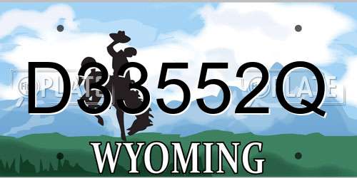 D33552Q Wyoming License Plate