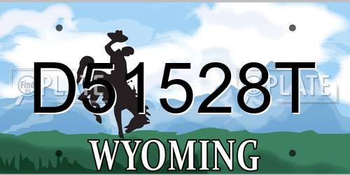 D51528T Wyoming License Plate