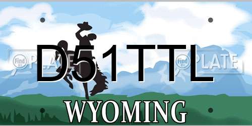 D51TTL Wyoming License Plate