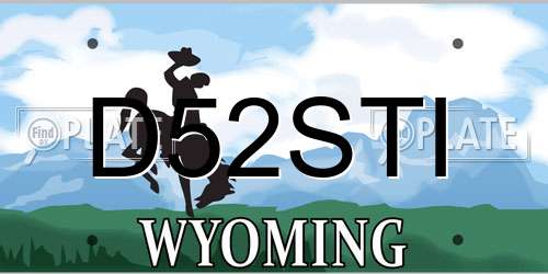 D52STI Wyoming License Plate