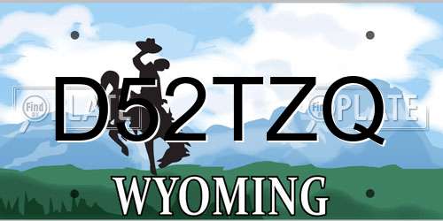 D52TZQ Wyoming License Plate