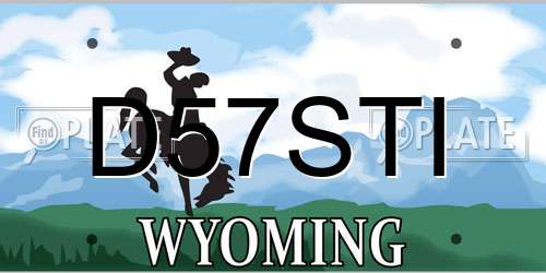 D57STI Wyoming License Plate
