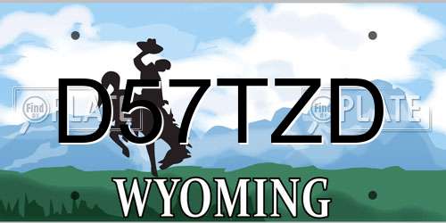 D57TZD Wyoming License Plate