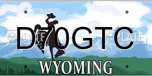 D70GTC Wyoming License Plate